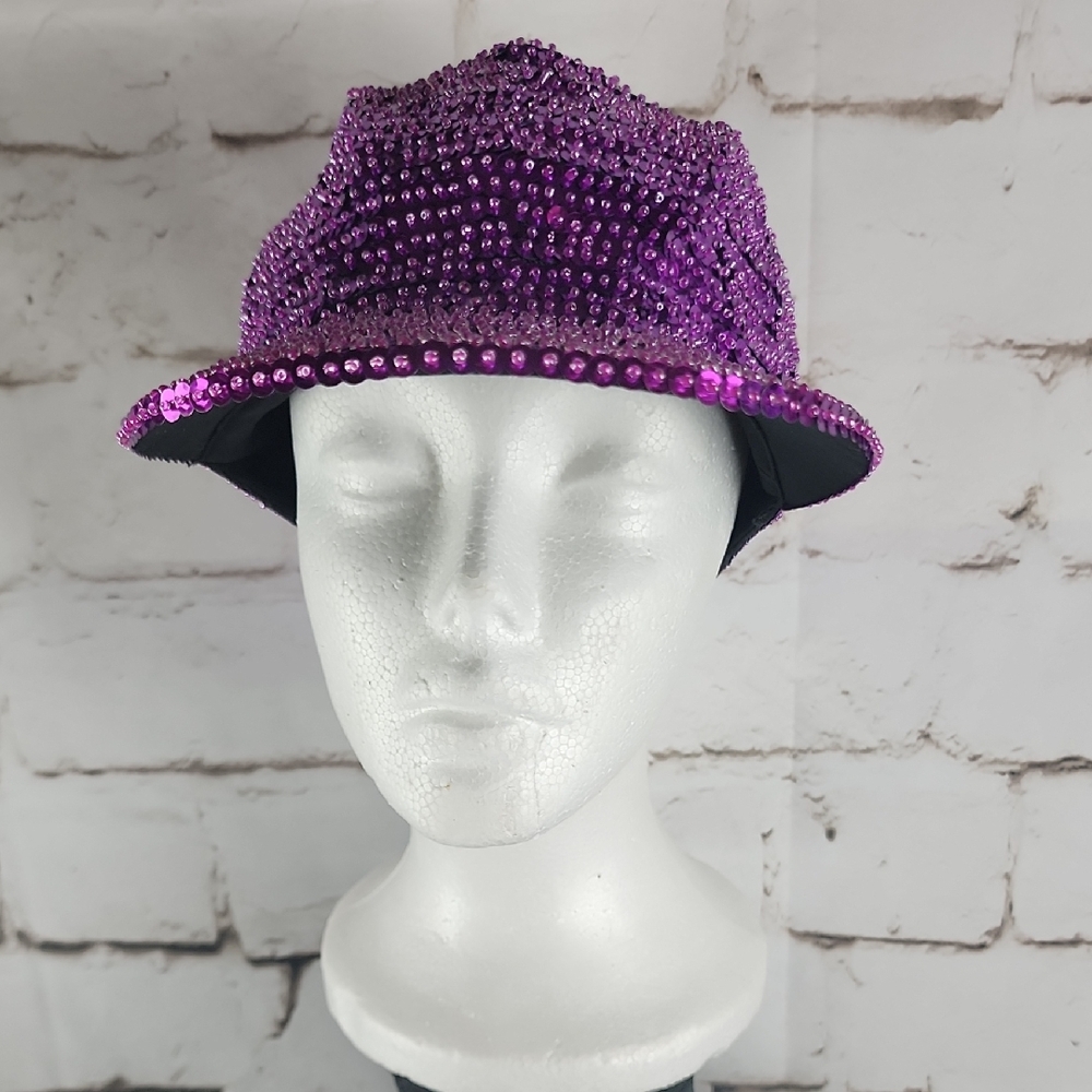 FUN Purple Sequin Baseball Cap